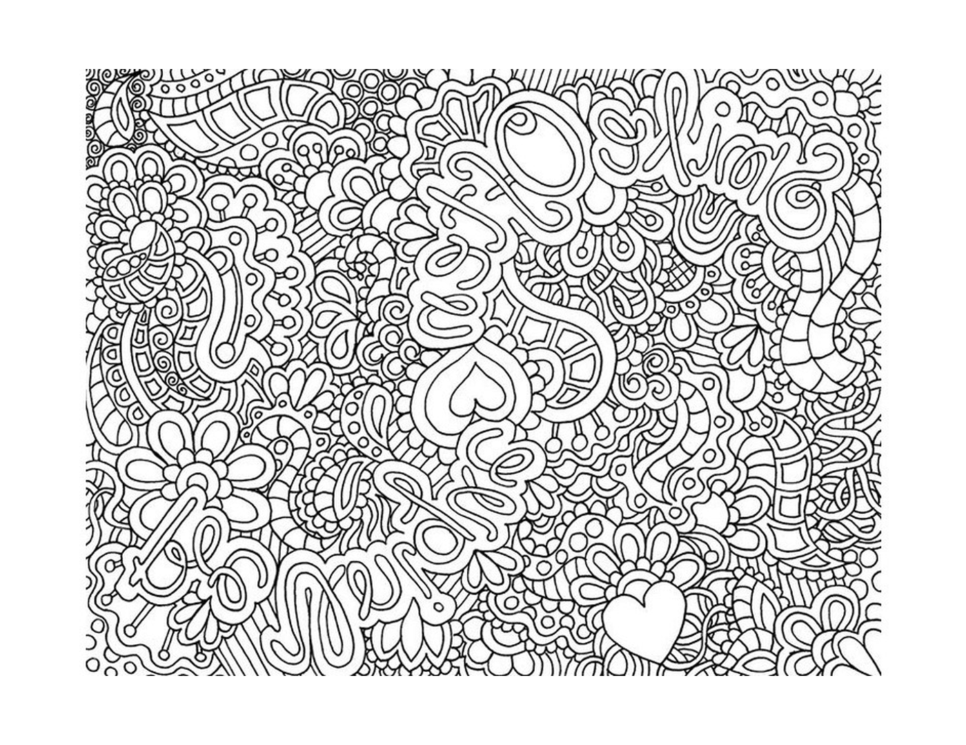   Page abstraite avec doodles 