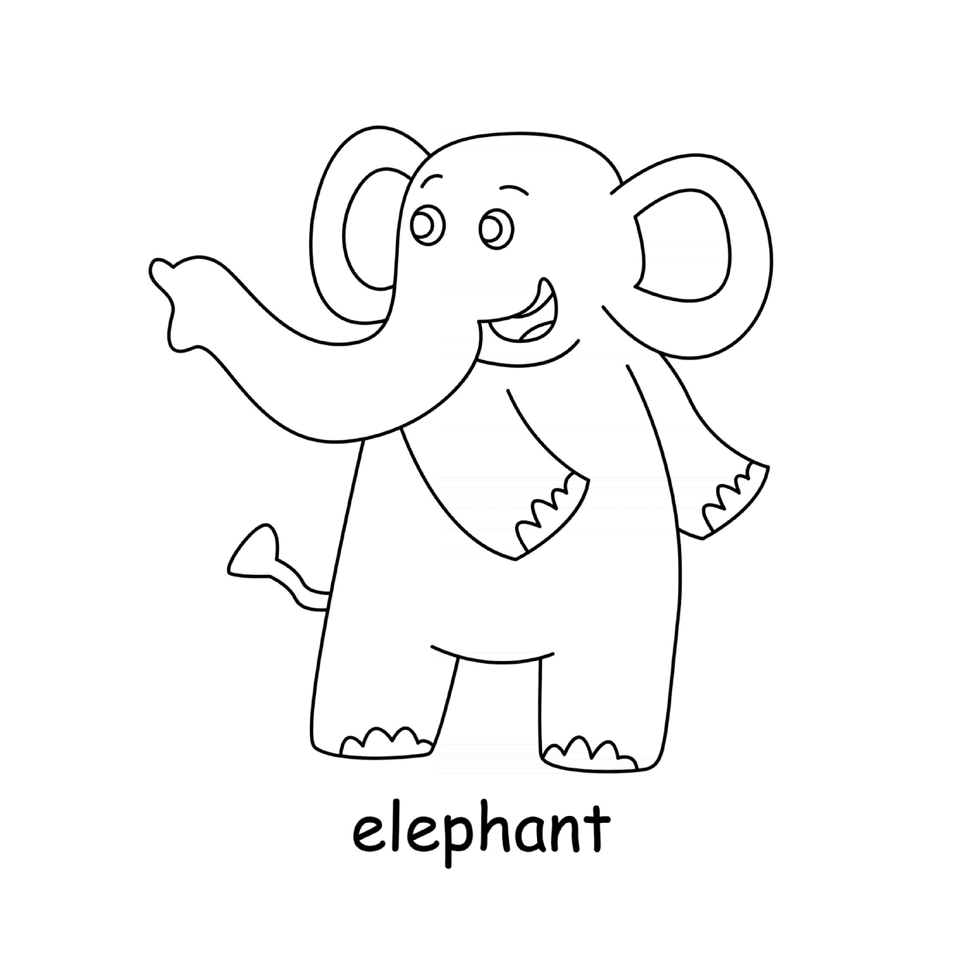   éléphant pointant vers la gauche 