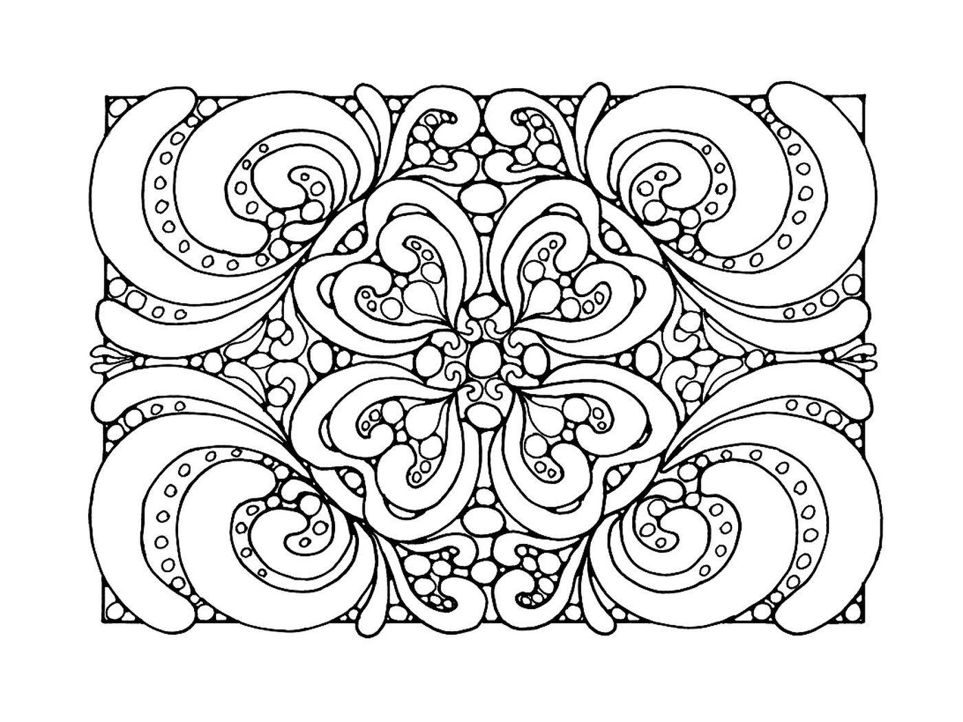   un motif abstrait avec un motif floral 