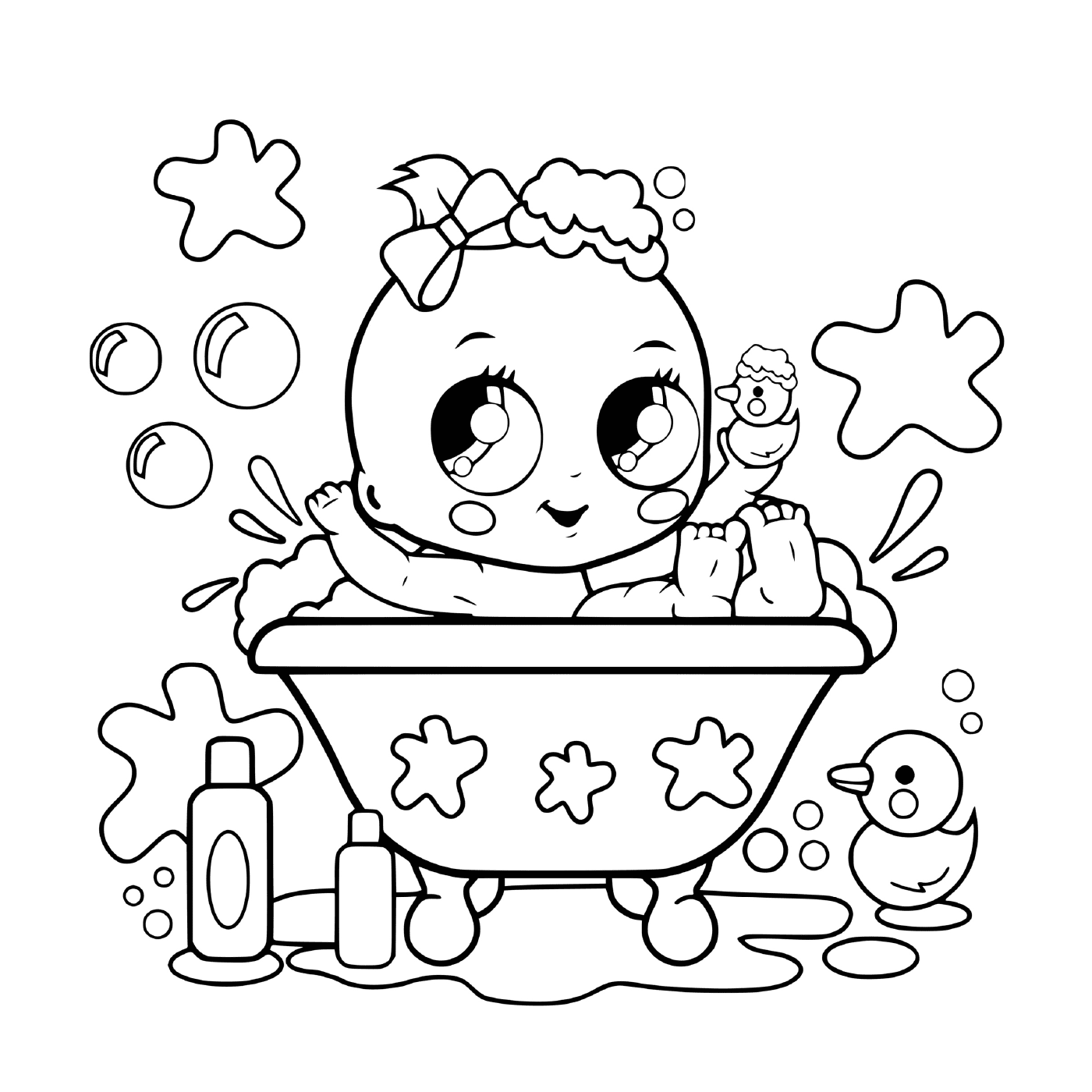   Un bébé dans une baignoire 