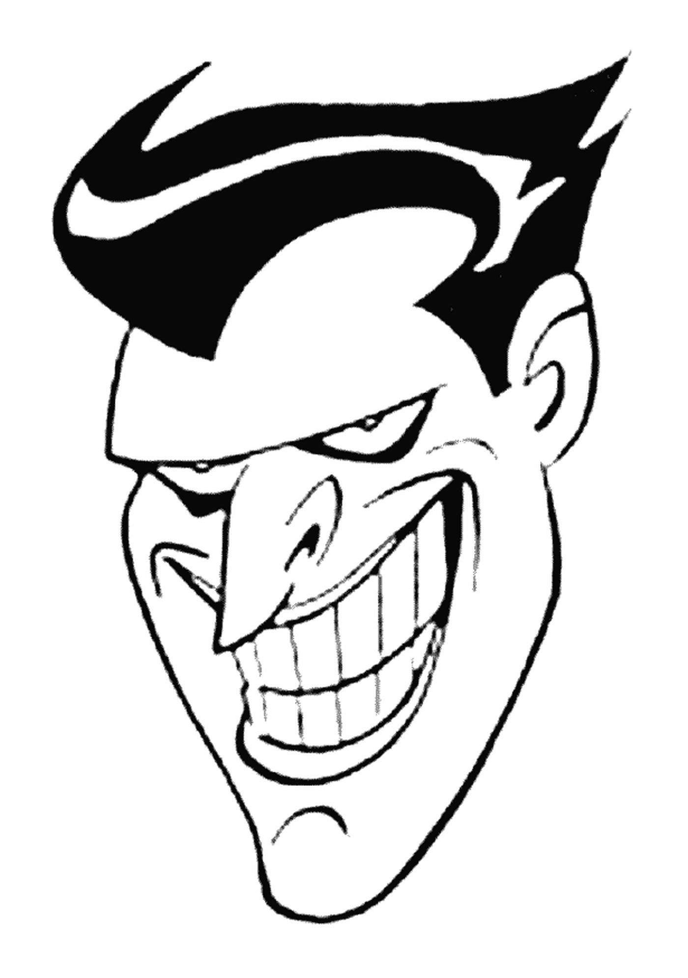   La tête du Joker de Batman, de la série animée 