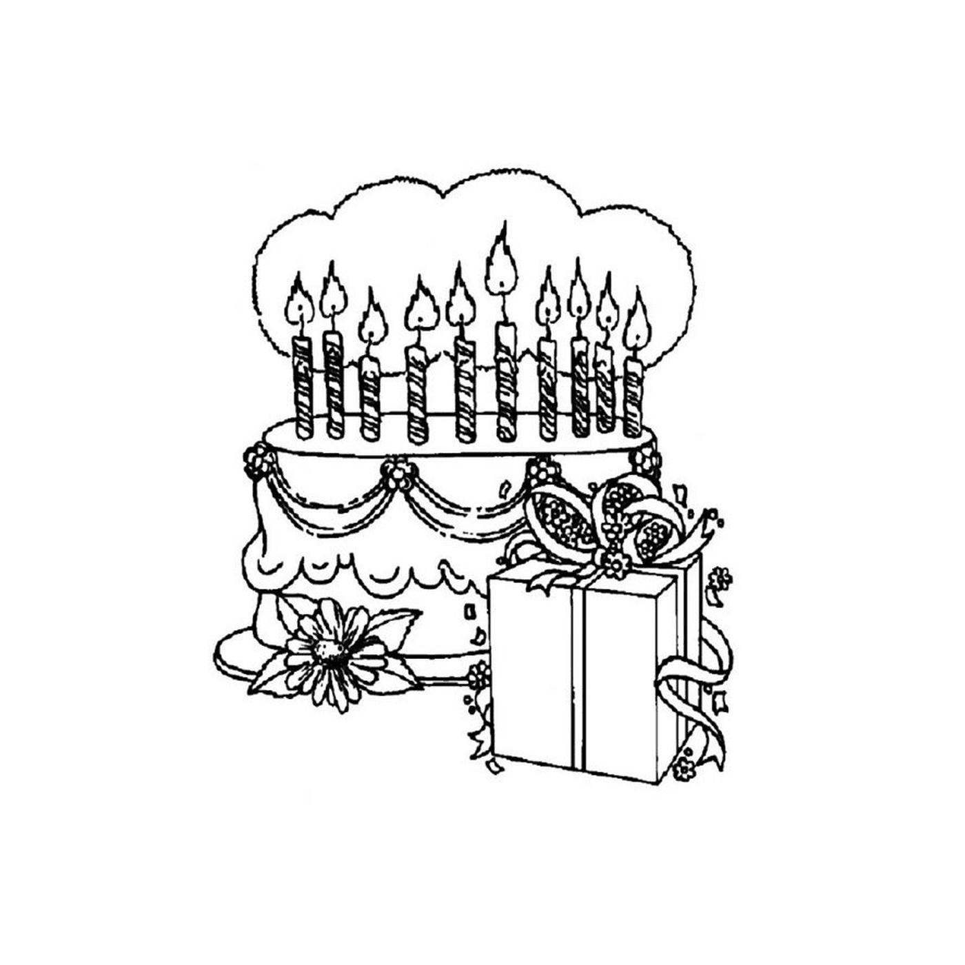   un gâteau d'anniversaire 