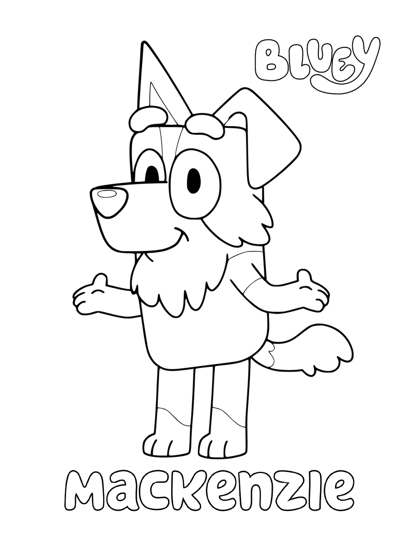   Un chien de dessin animé nommé Mackenzie 