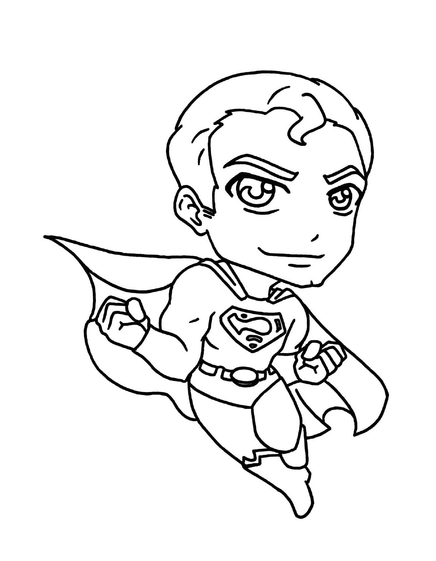   Garçon super-héros en costume de Superman 