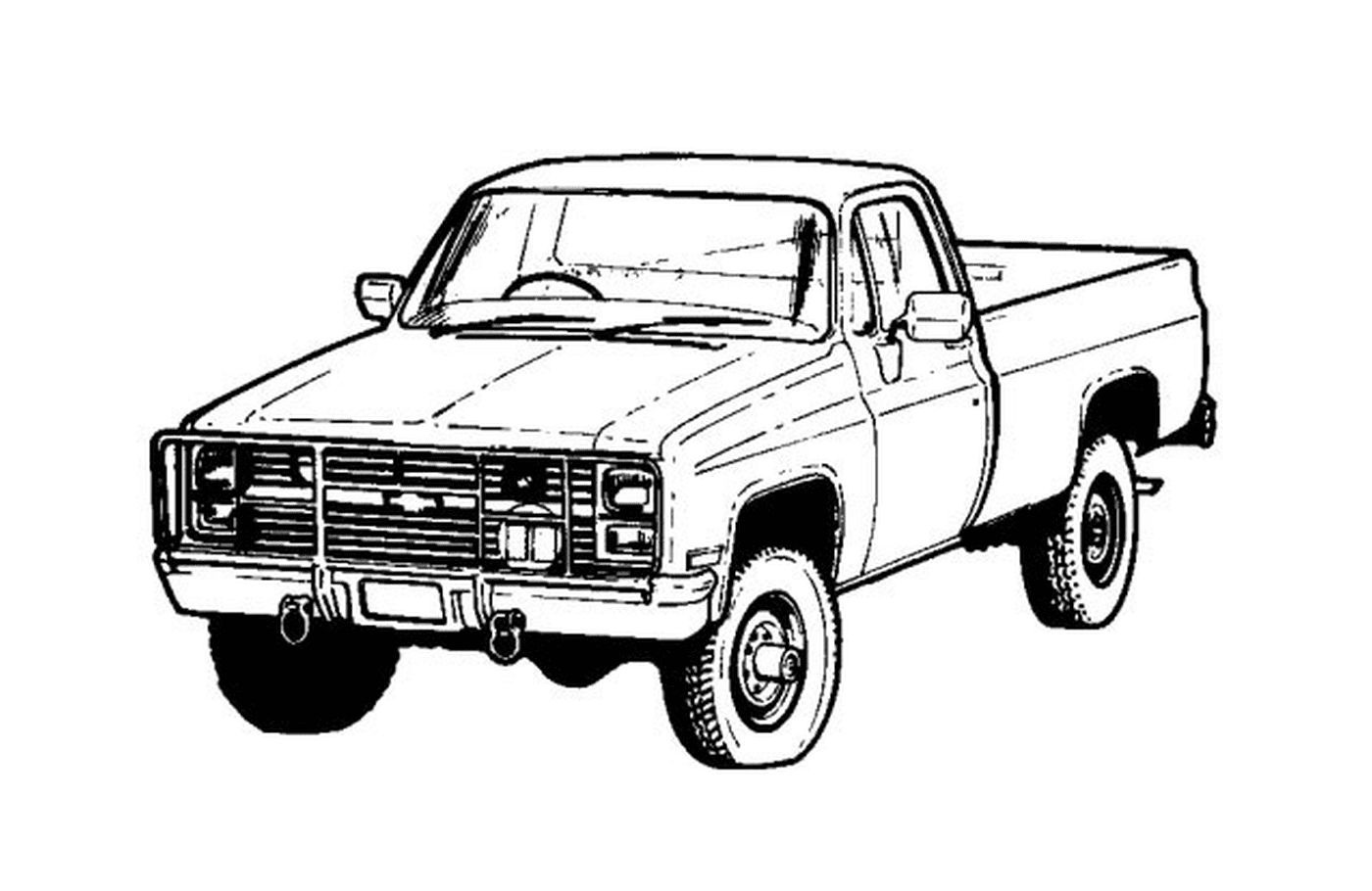   Pickup truck dans un dessin 