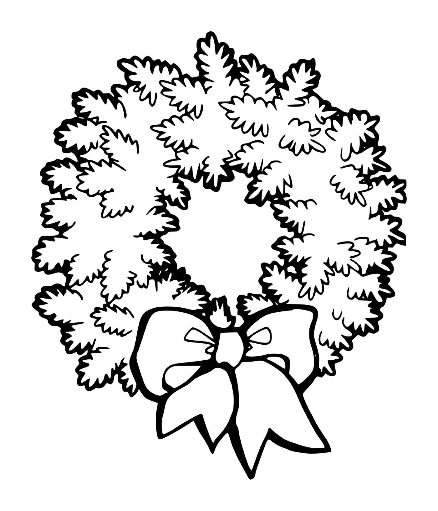   Une couronne de Noël avec des branches de sapin 