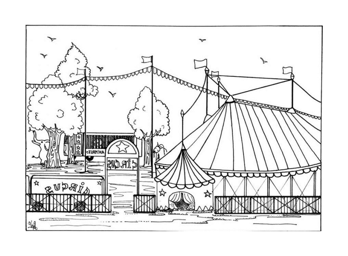   Un chapiteau pour le cirque 
