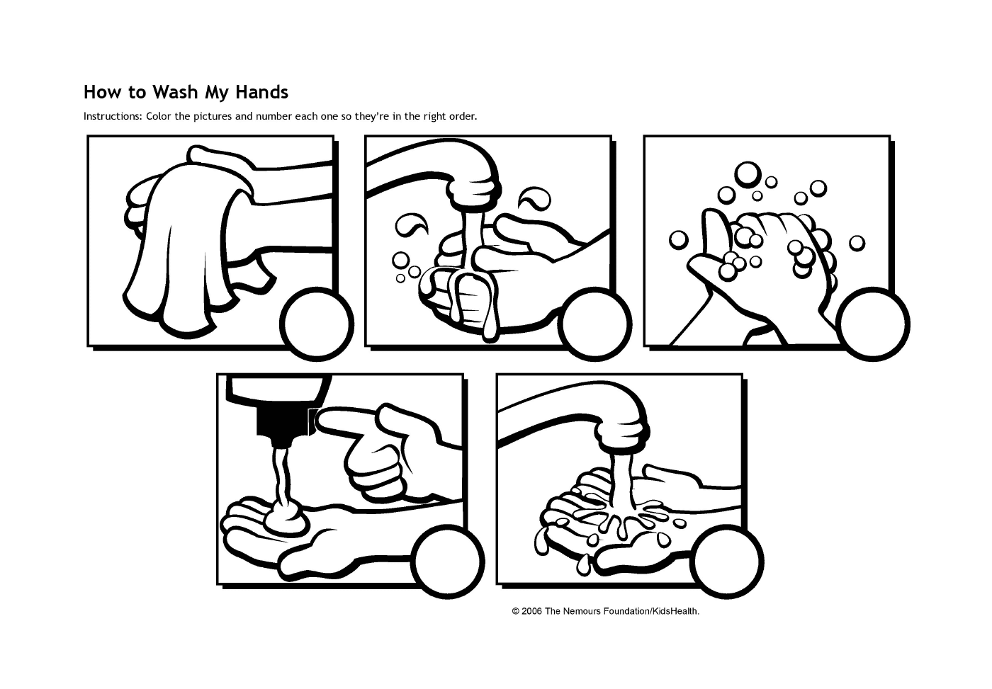   Un processus de lavage des mains 