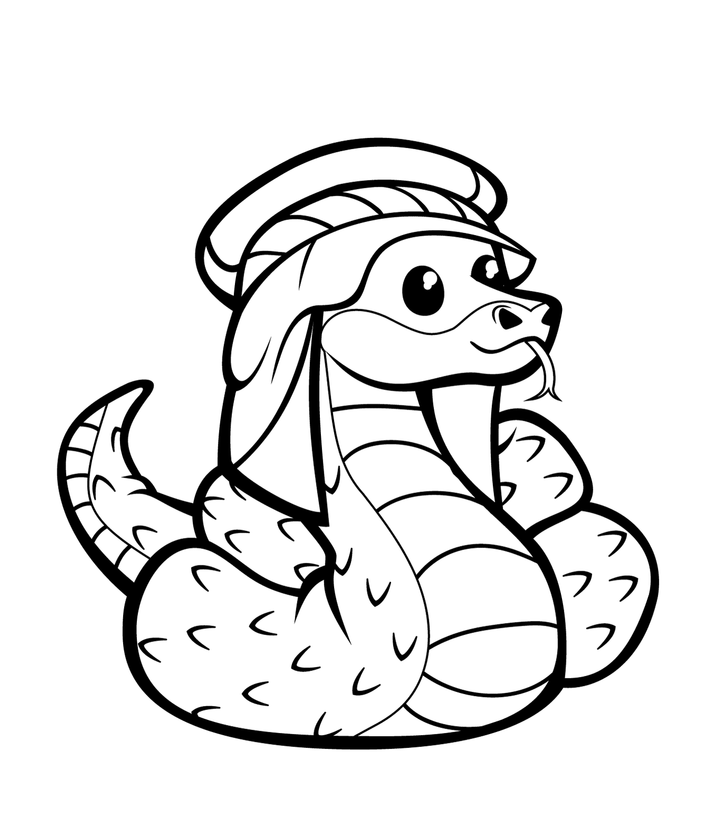   Un serpent portant un chapeau 