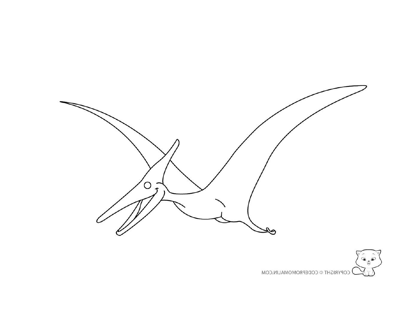   Pterodactylus en plein vol 