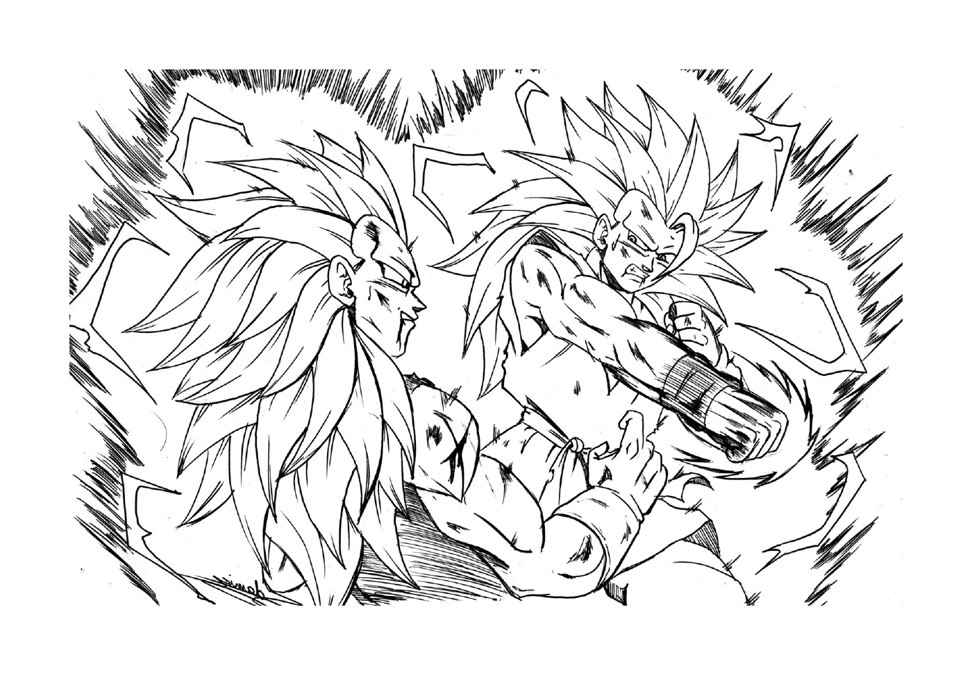   Goku et Broly, combat légendaire 