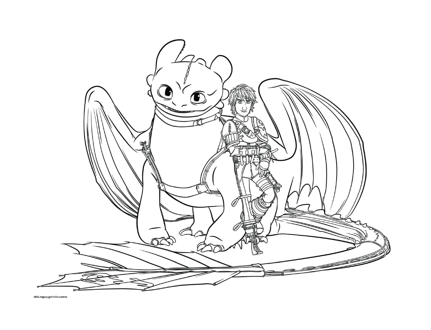   Hiccup et Toothless, un garçon et un dragon 