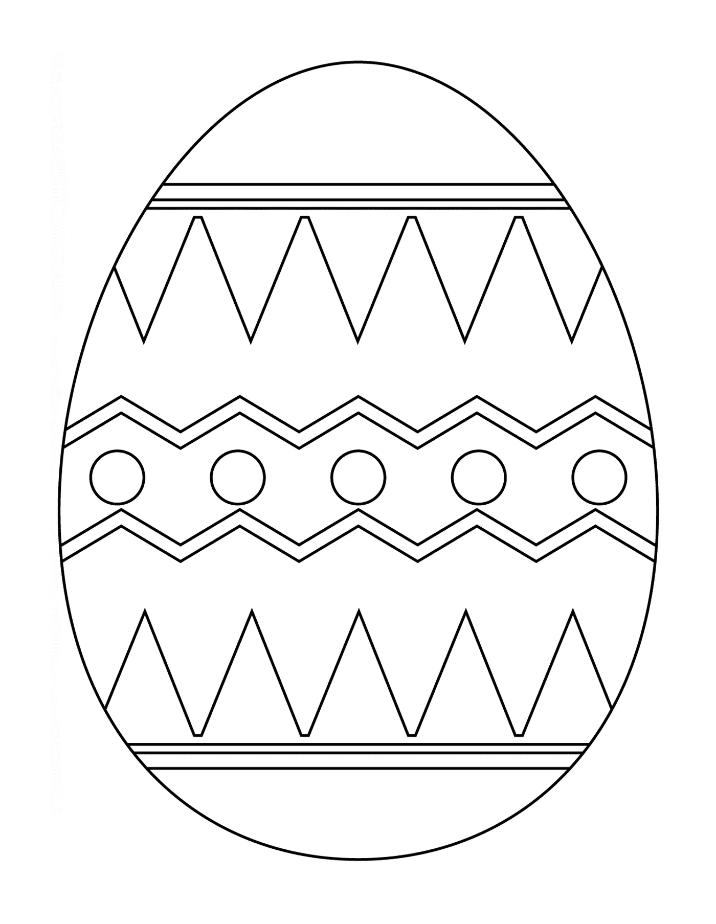   Oeuf de Pâques avec un motif abstrait 5 
