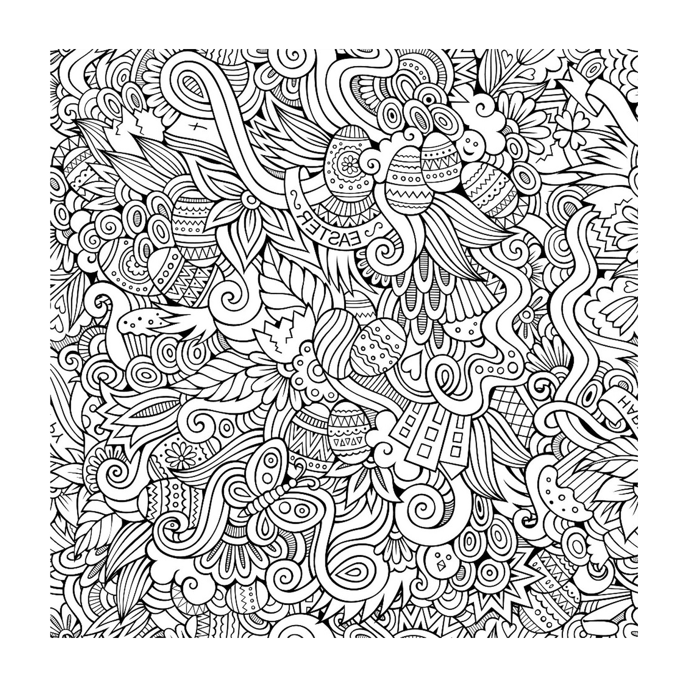   doodles design intricate oeufs 
