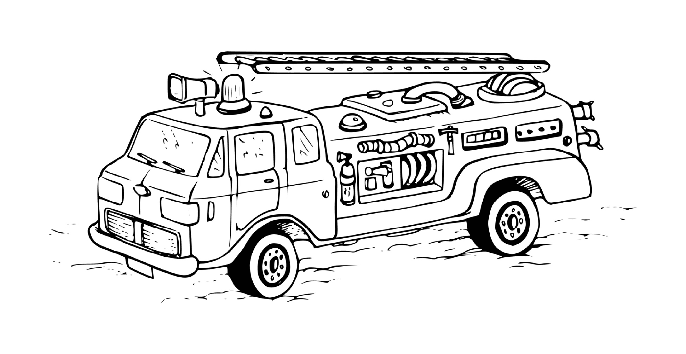   Camion de pompiers à dessiner 