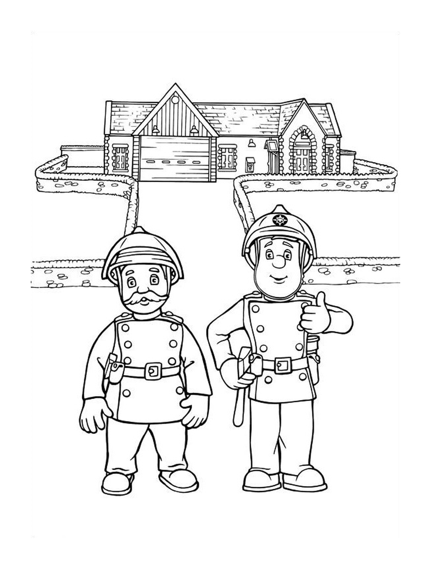   Pompier et son chef 