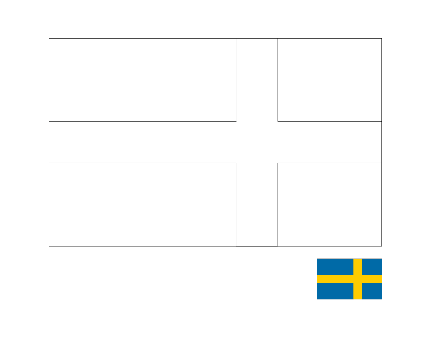   Un drapeau de la Suède 