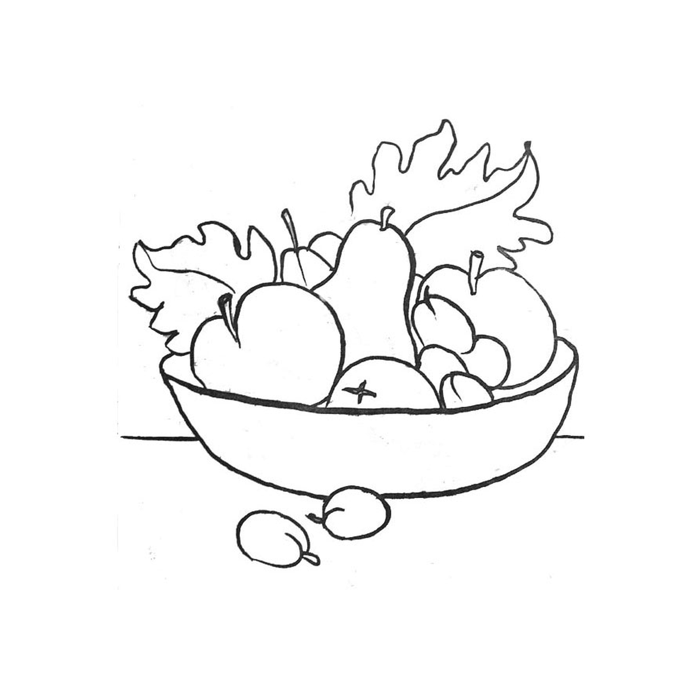   bol rempli de fruits frais 