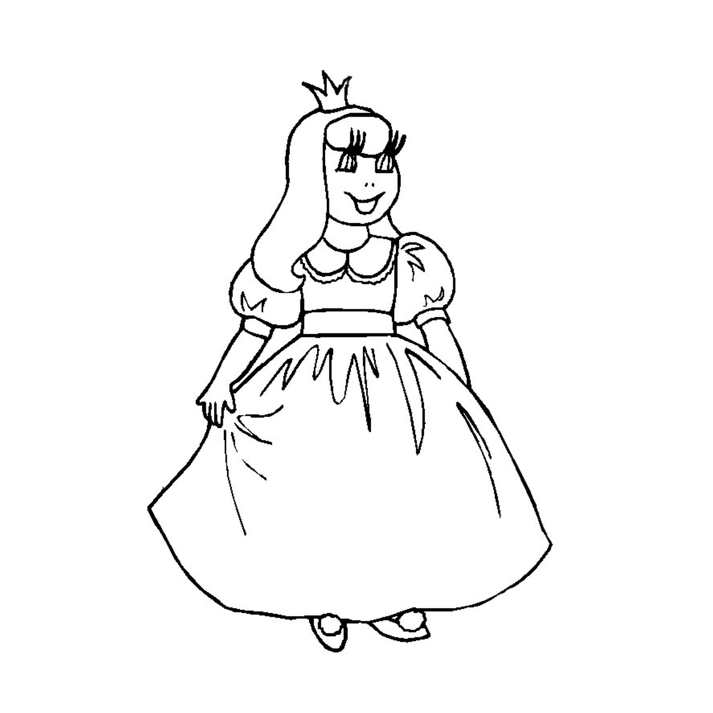   Une petite fille habillée en princesse 
