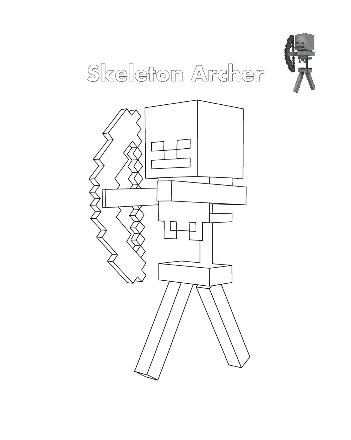   Skeleton Archer Minecraft : un squelette archer 