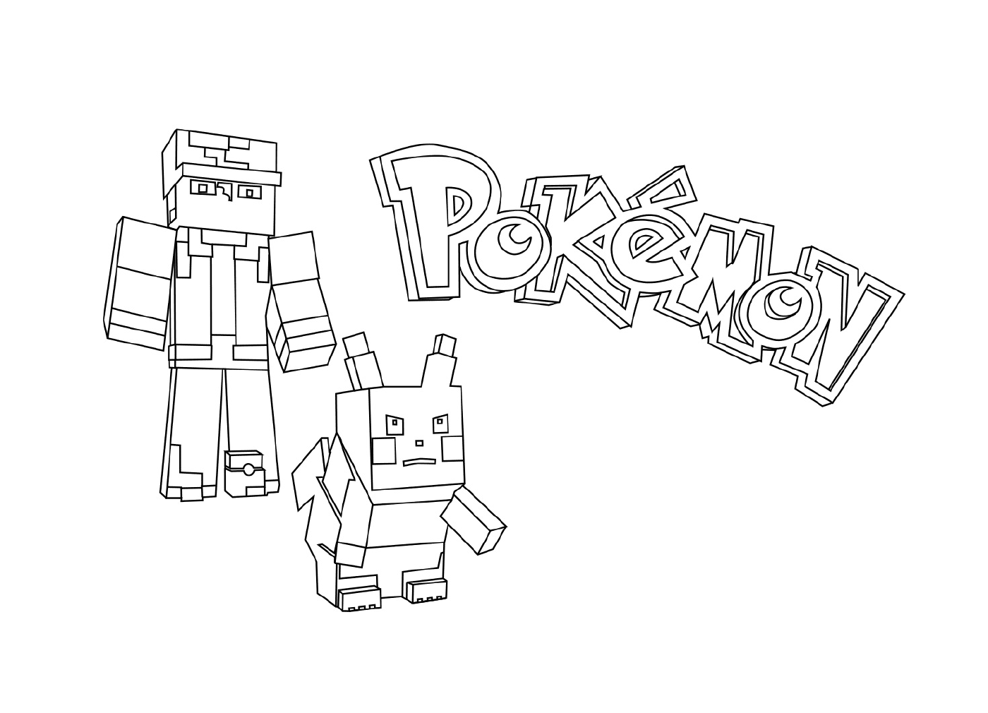   Pikachu et personnage Minecraft 