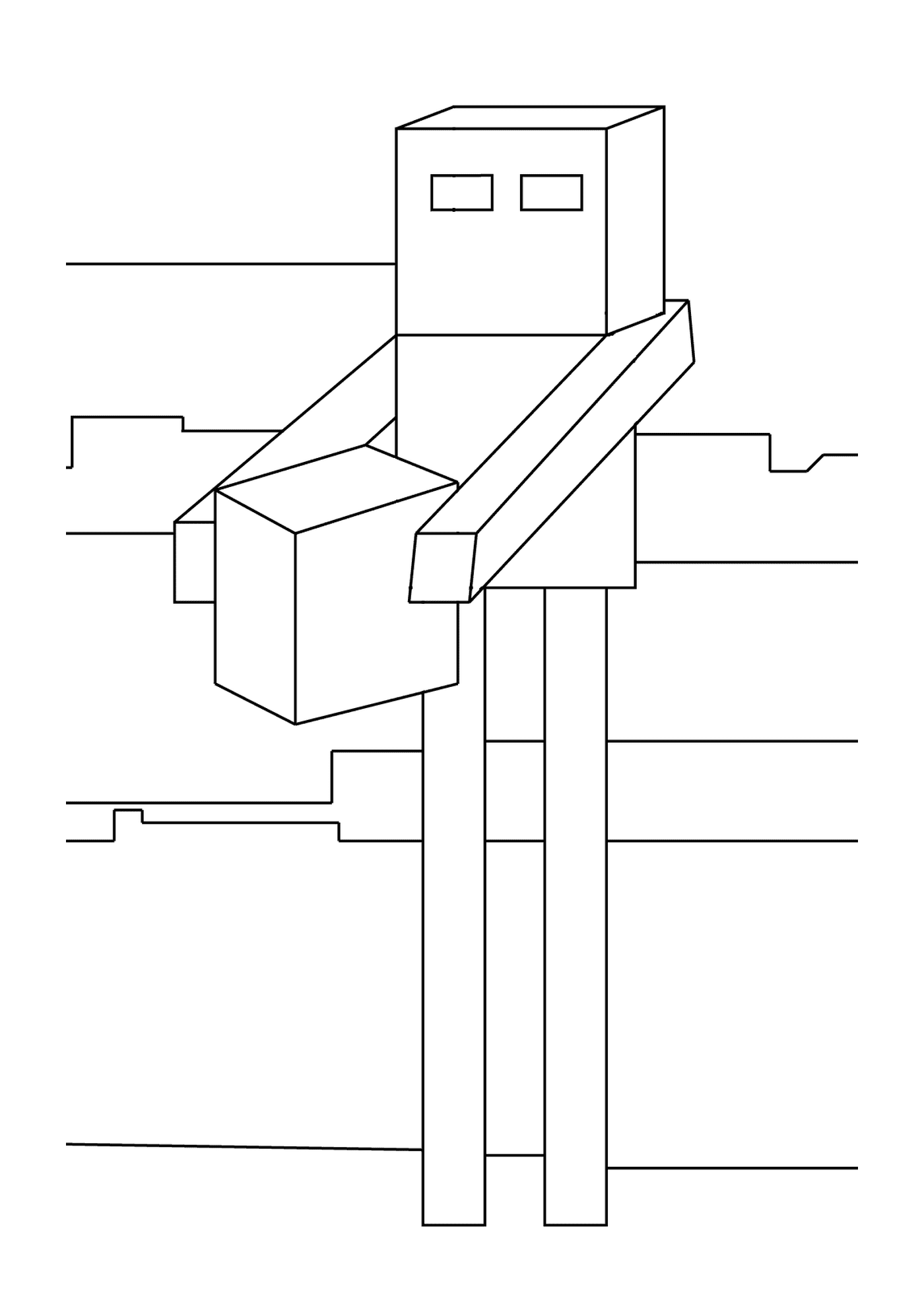   Cube abstrait sur un poteau 