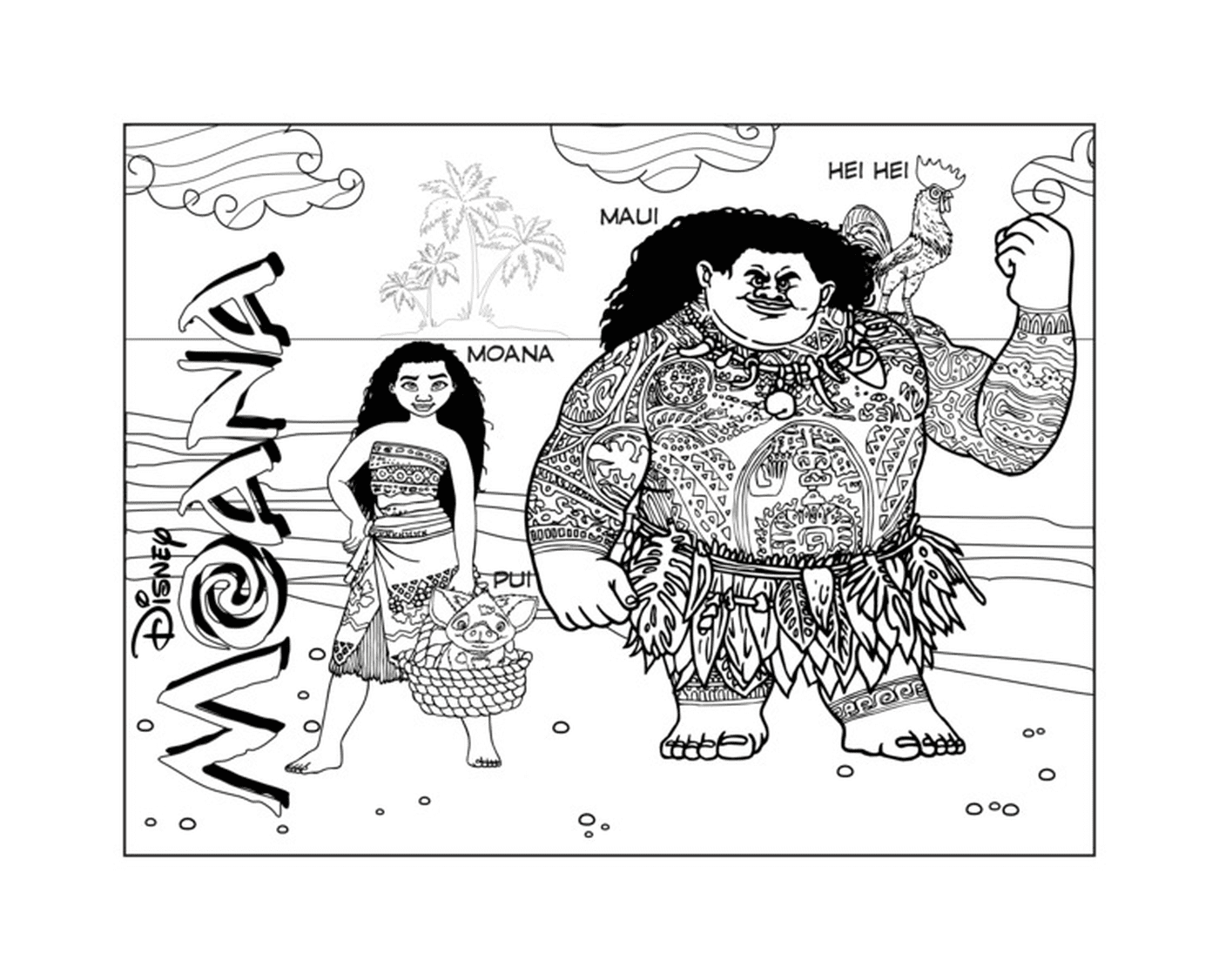   Moana et Maui, duo d'aventuriers 