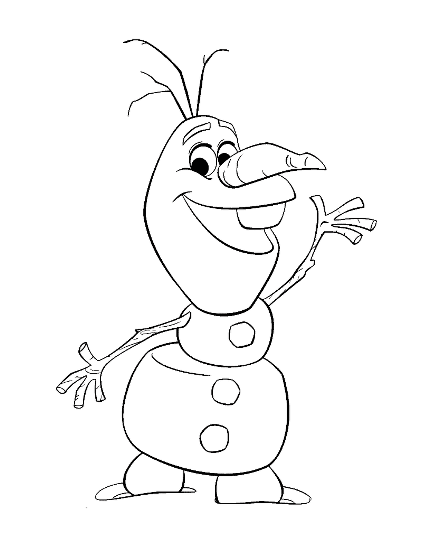   Olaf dessin animé mignon 
