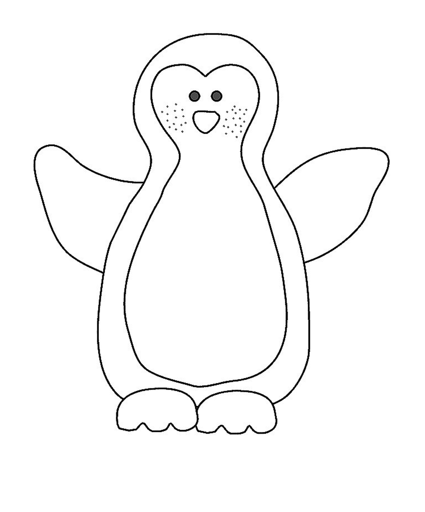  Pingouin simple et mignon 