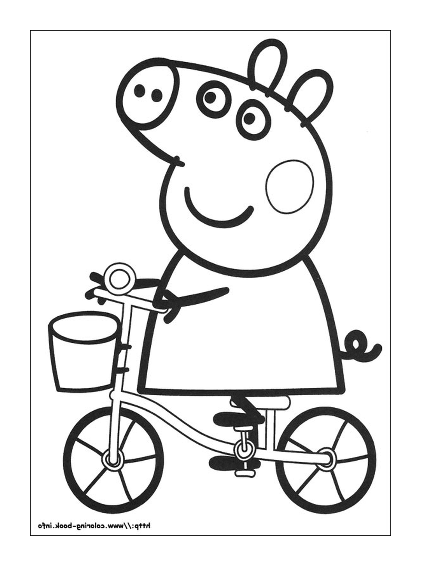   Peppa Pig à vélo 