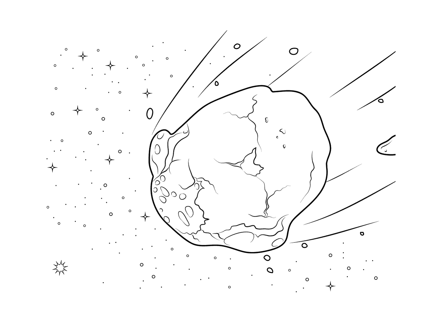   Astéroïde dans le ciel 