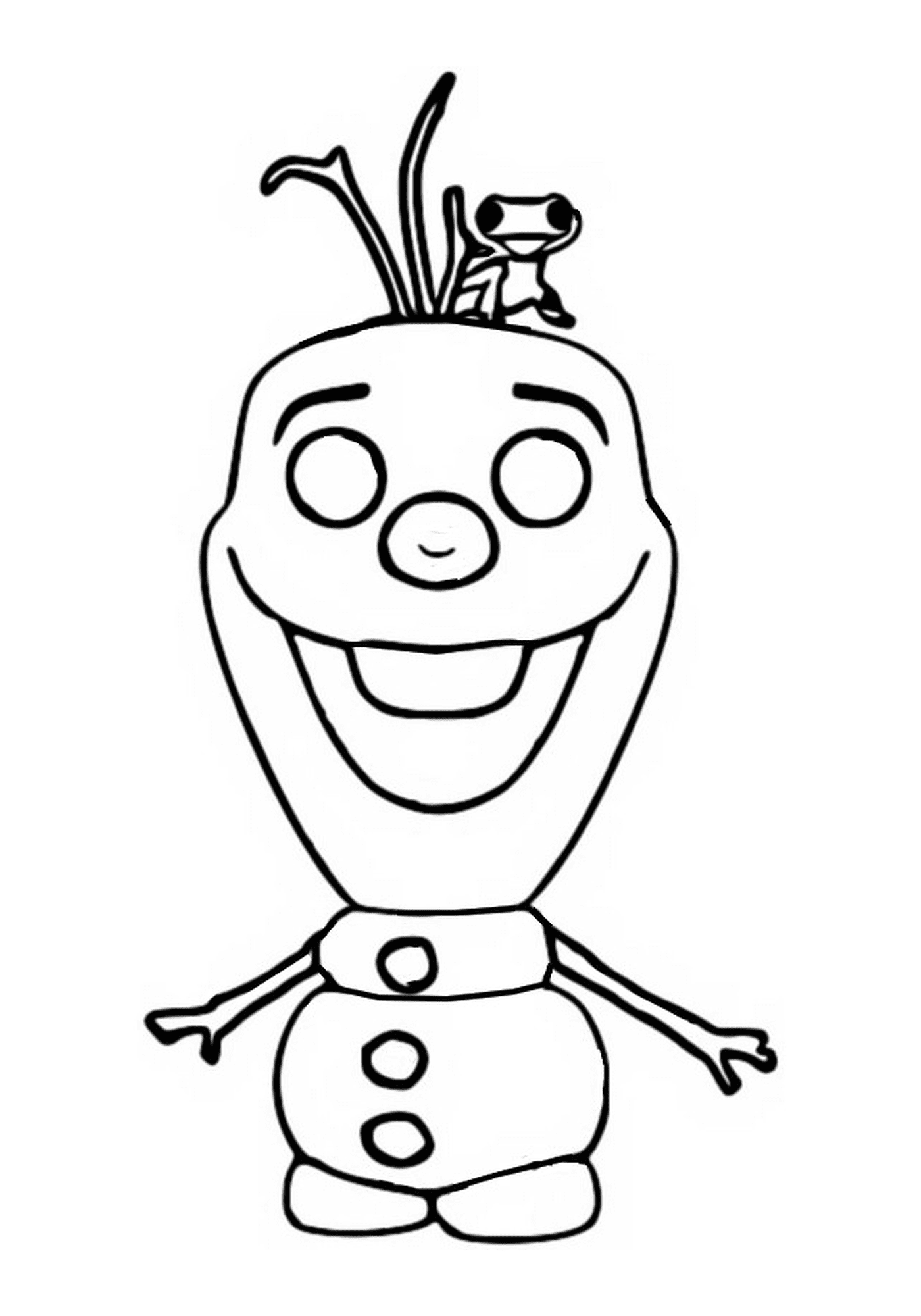   Olaf, Frozen 2, personnage de dessin animé souriant 
