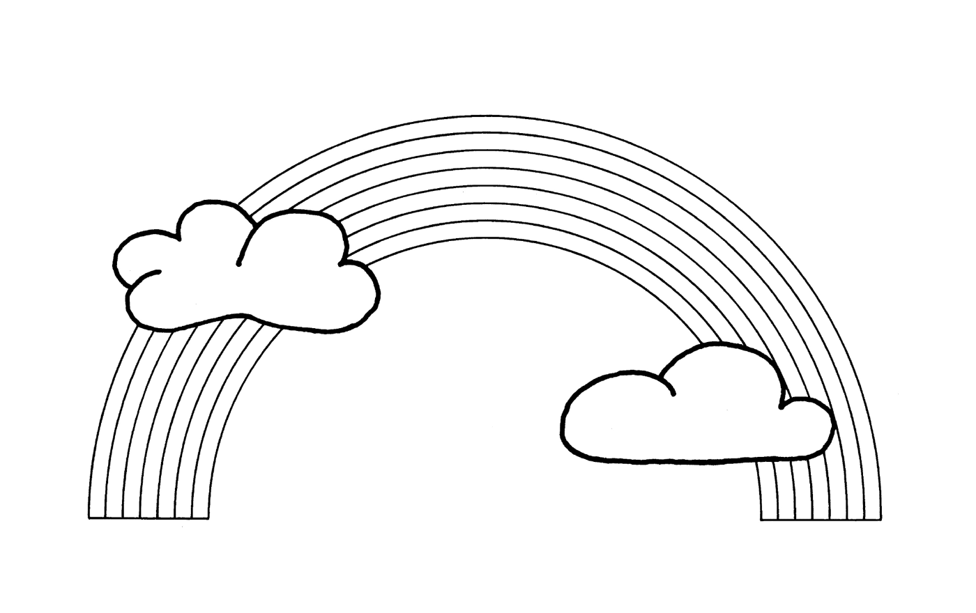   Un arc-en-ciel et des nuages 