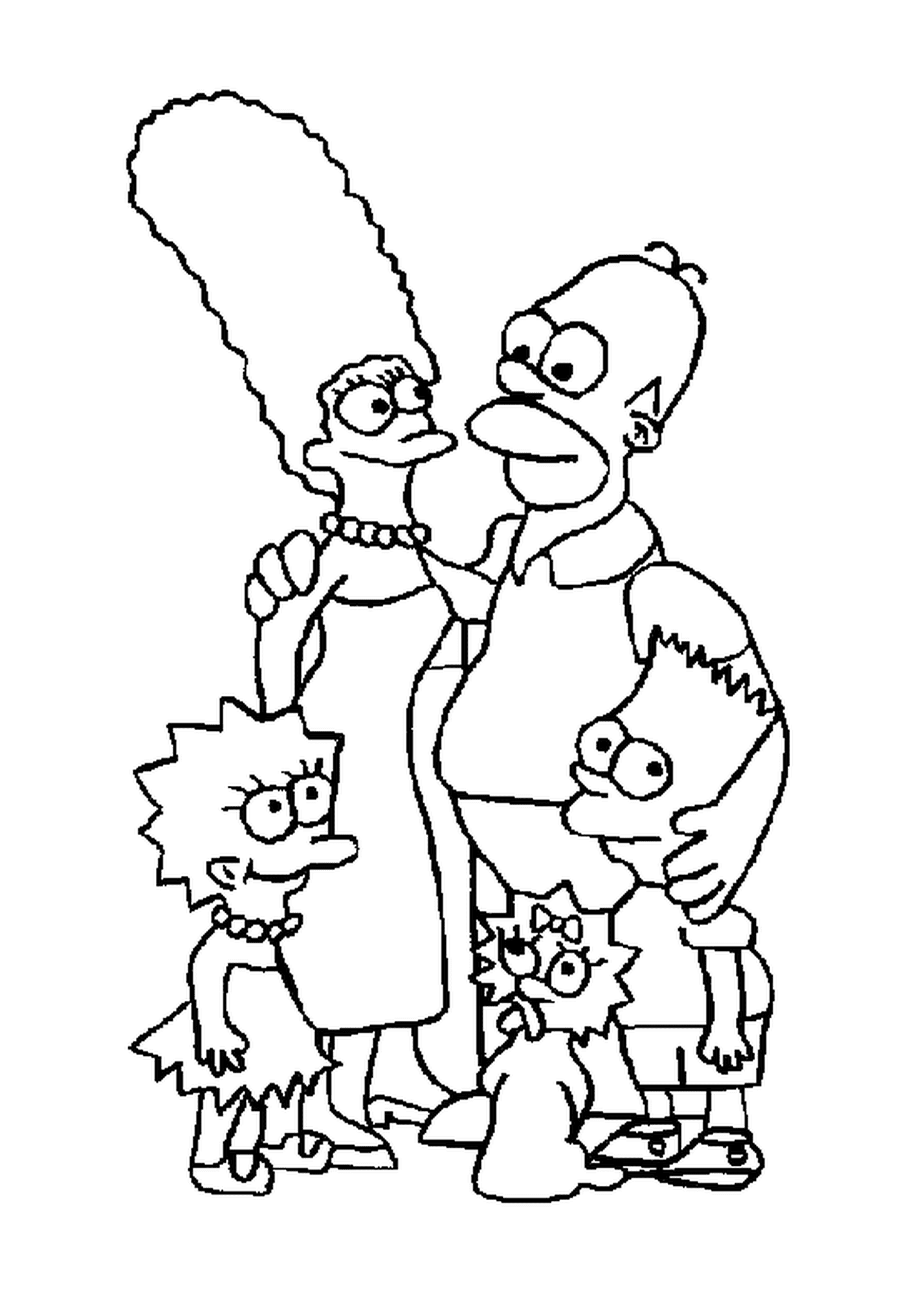   La famille Simpson réunie 