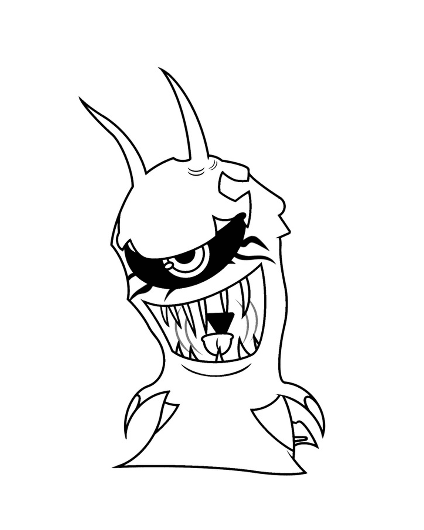   Frostfang, monstre de dessin animé avec de grandes dents 