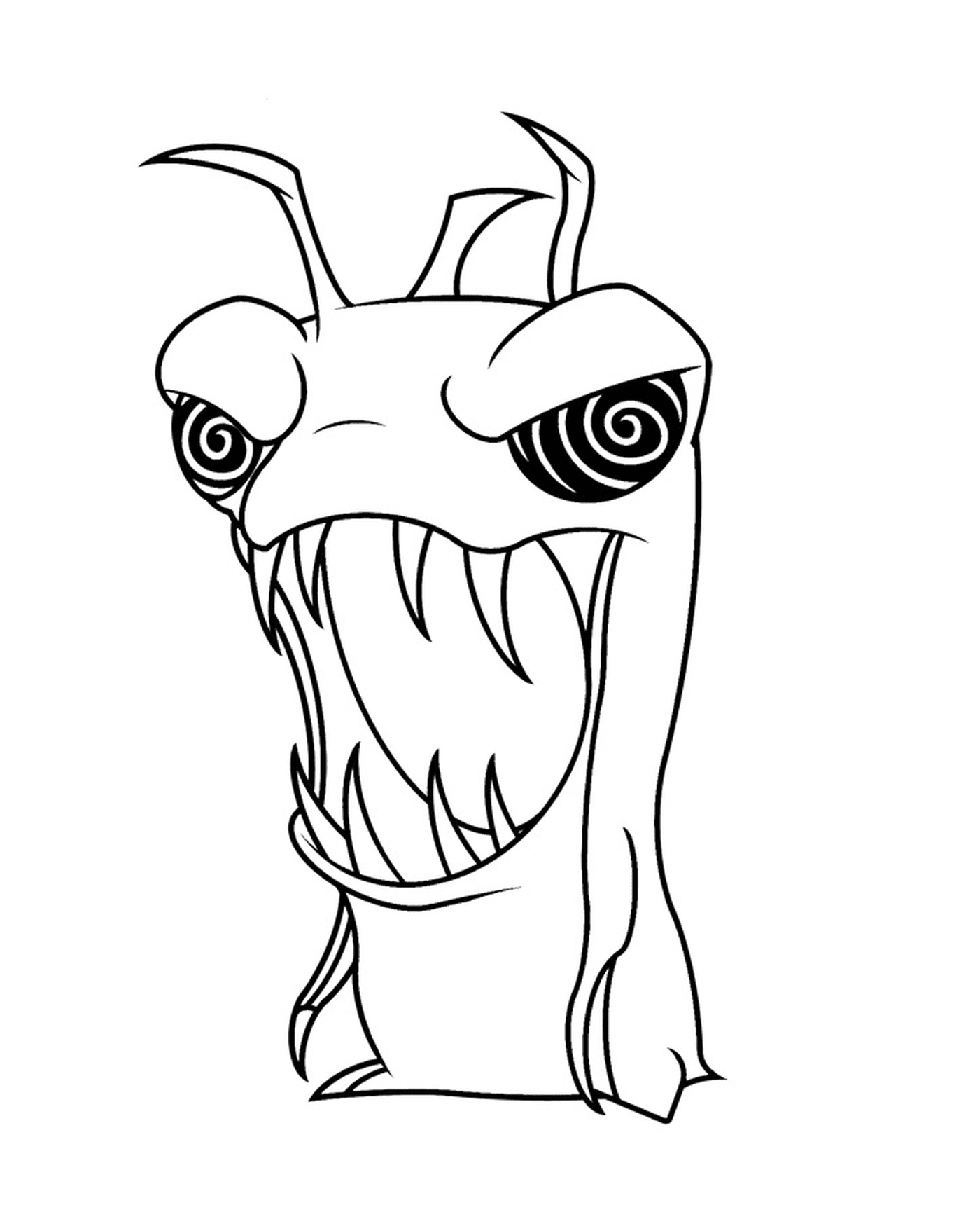   Cryptogrif, monstre de dessin animé avec de grandes dents 