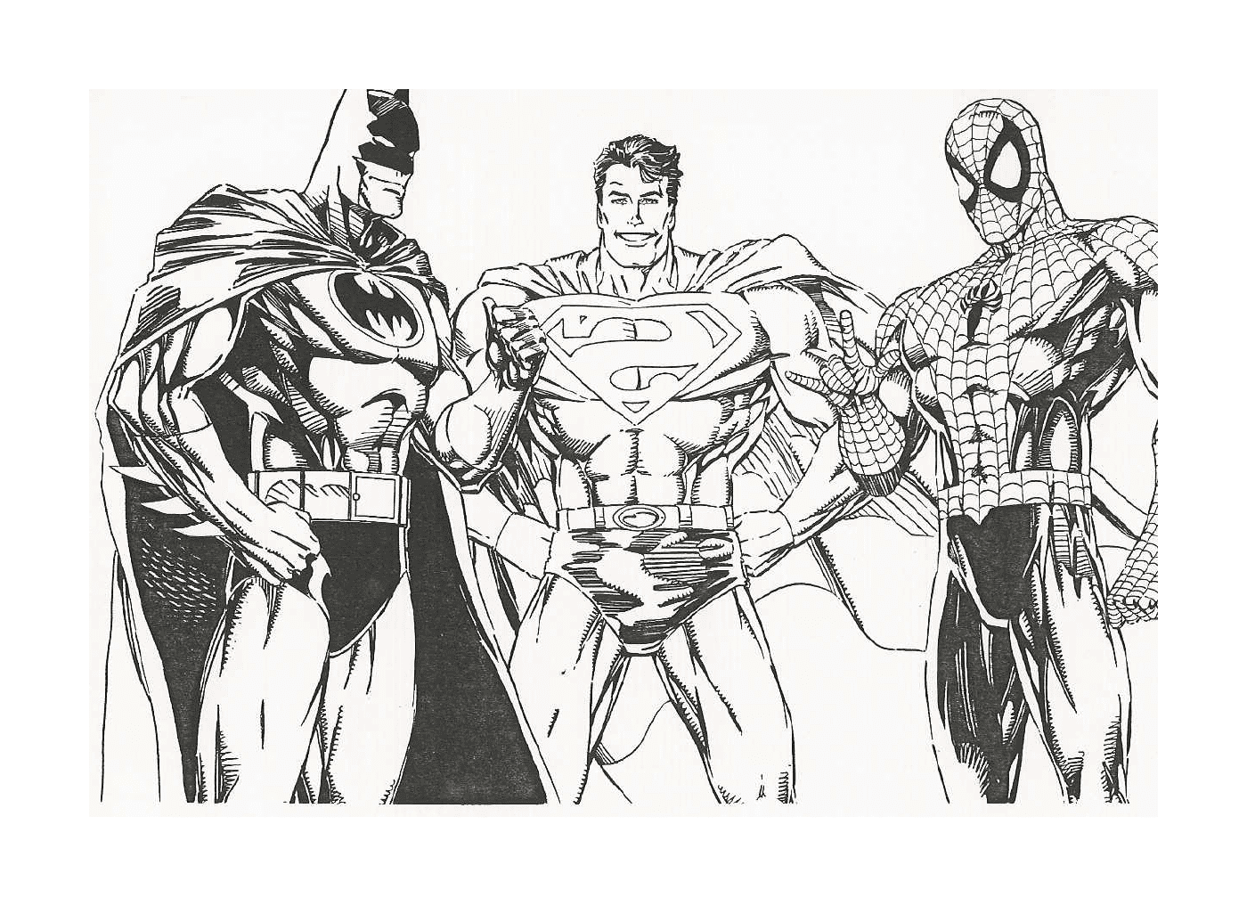   Super-héros réunis ensemble 