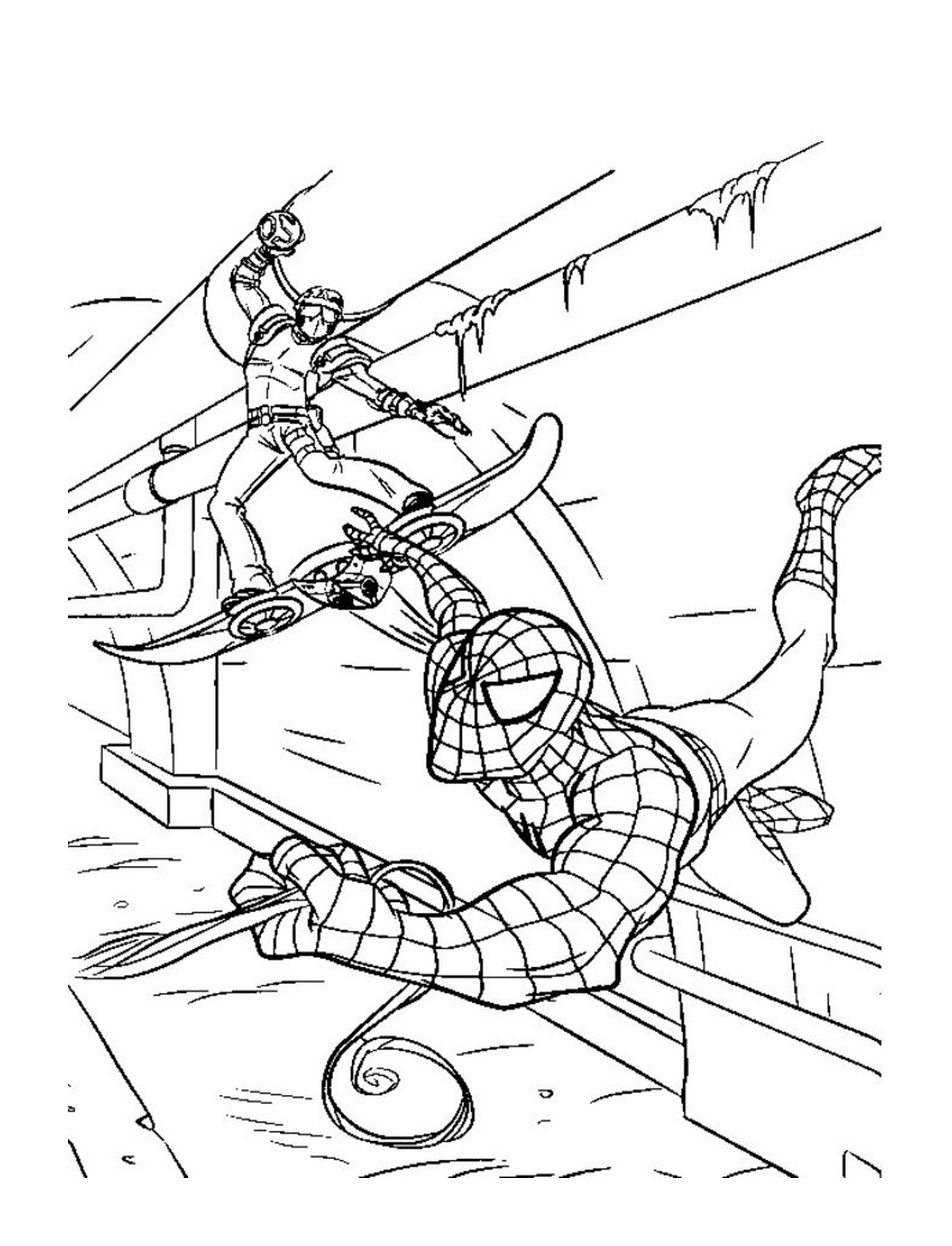   Spiderman fait du skateboard 