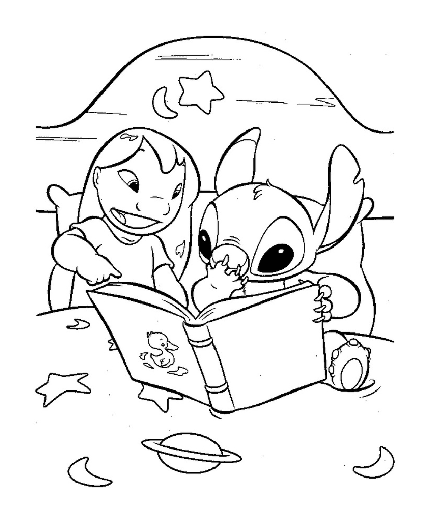   Lilo et Stitch aiment lire 