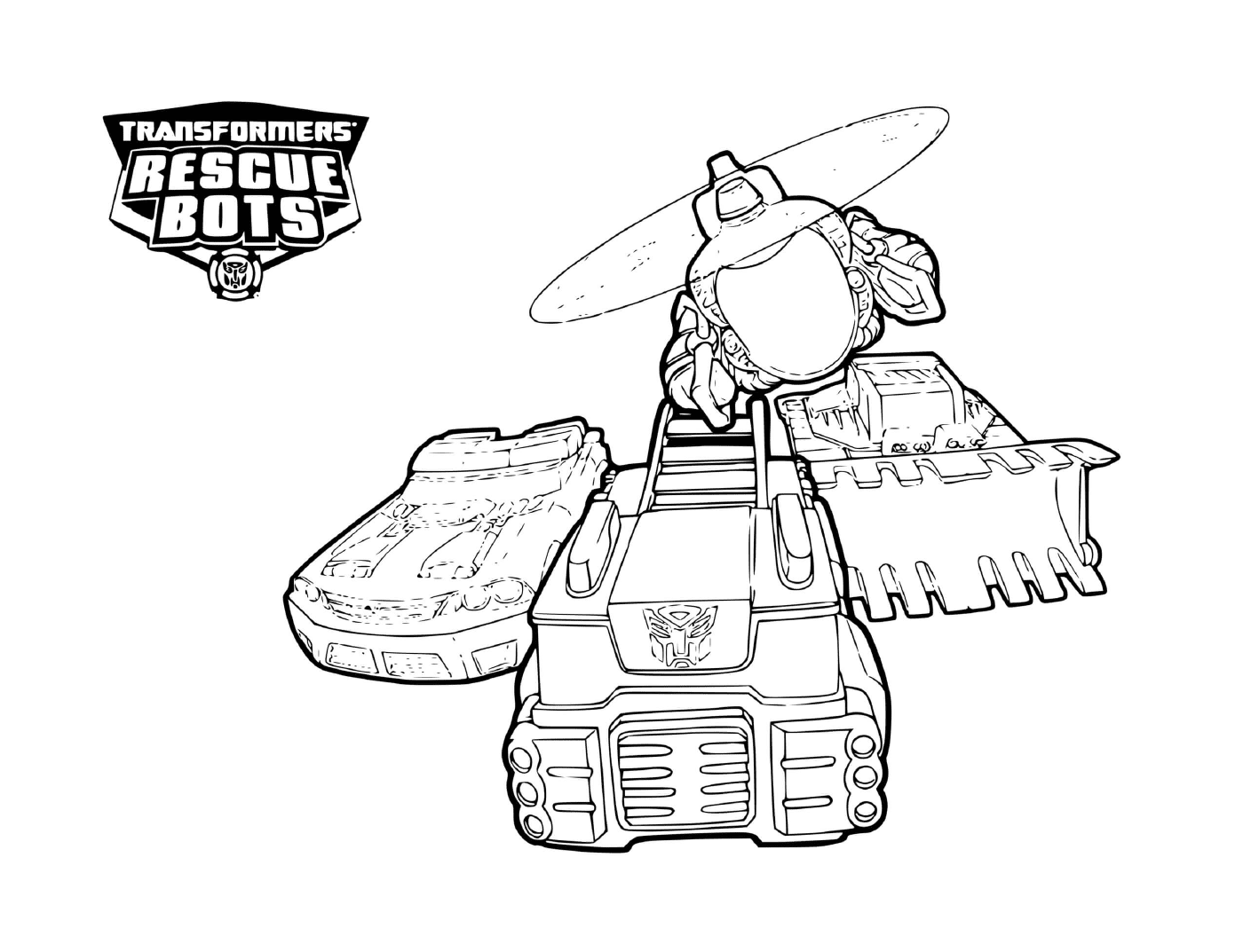   Transformers Rescue Bots, hélicoptère tank 