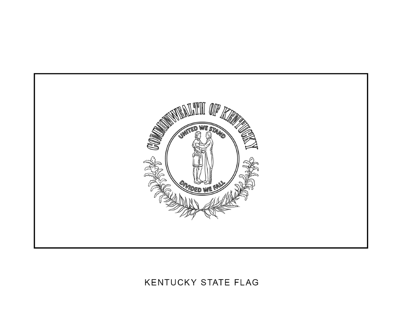   Drapeau de l'État du Kentucky dessiné 