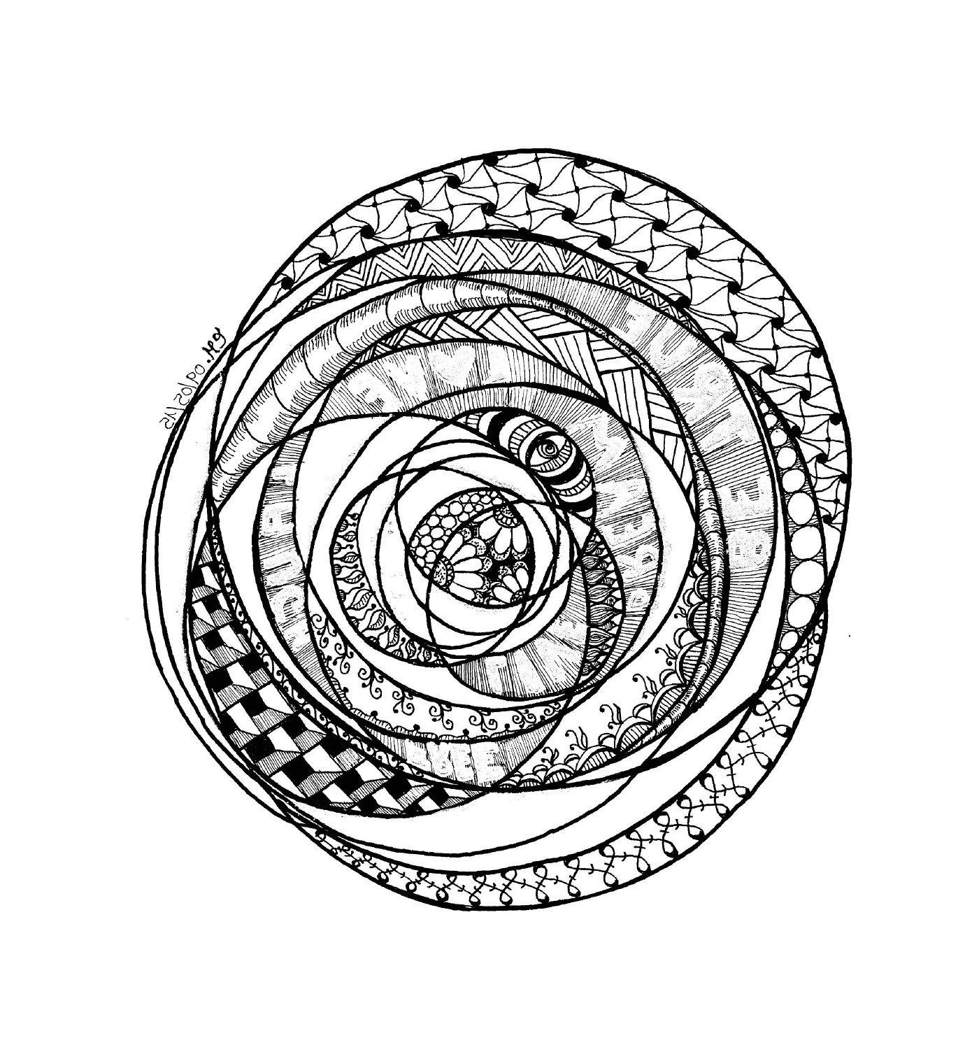   Spirale abstraite avec motif 