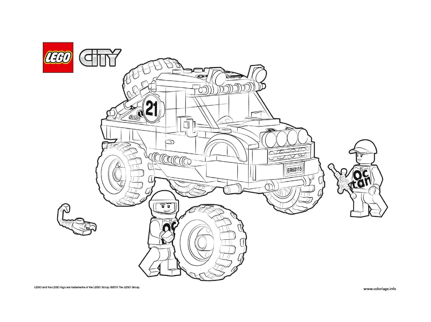 coloriage Voiture 4x4 Lego City Off Roader