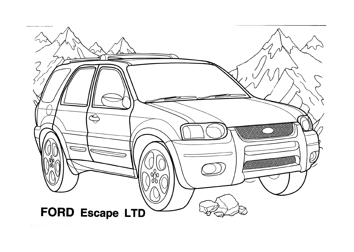 coloriage Voiture Ford 4x4 Escape LTD