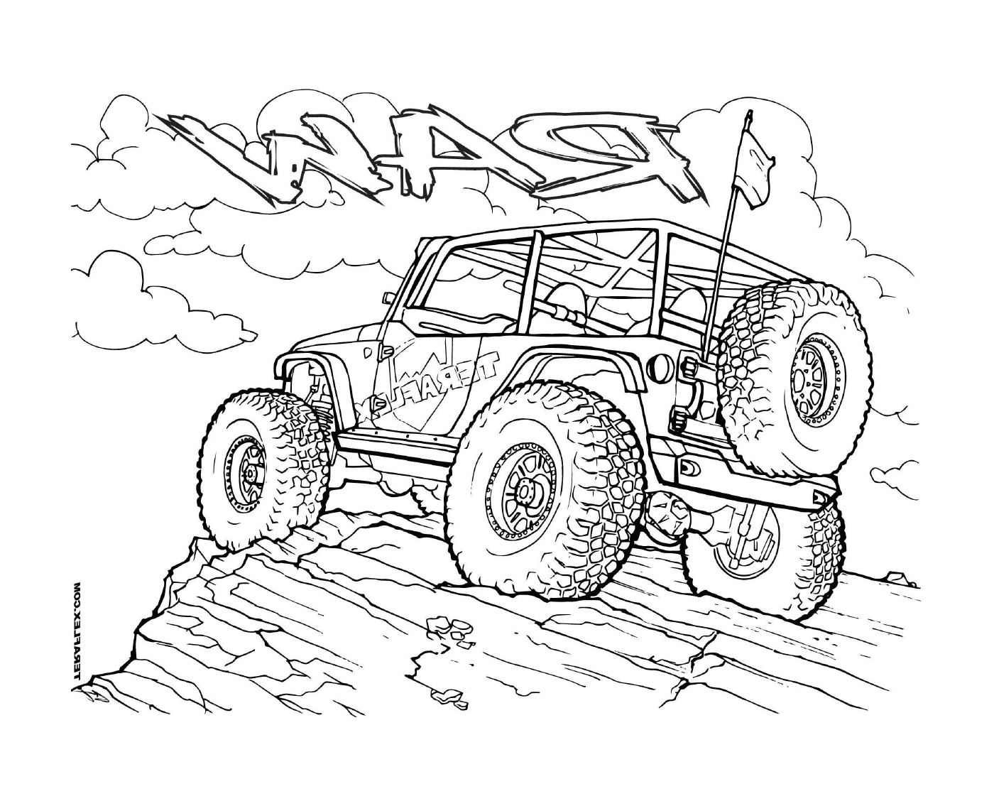 coloriage 4x4 Jeep Teraflex