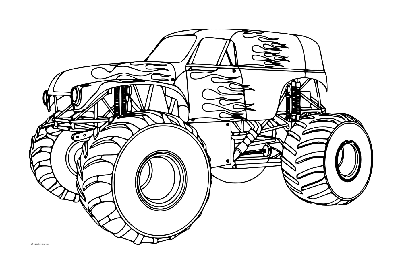 coloriage monster truck voiture 4x4