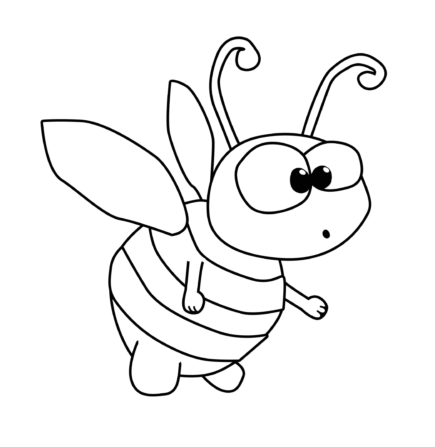 coloriage abeille petit bebe
