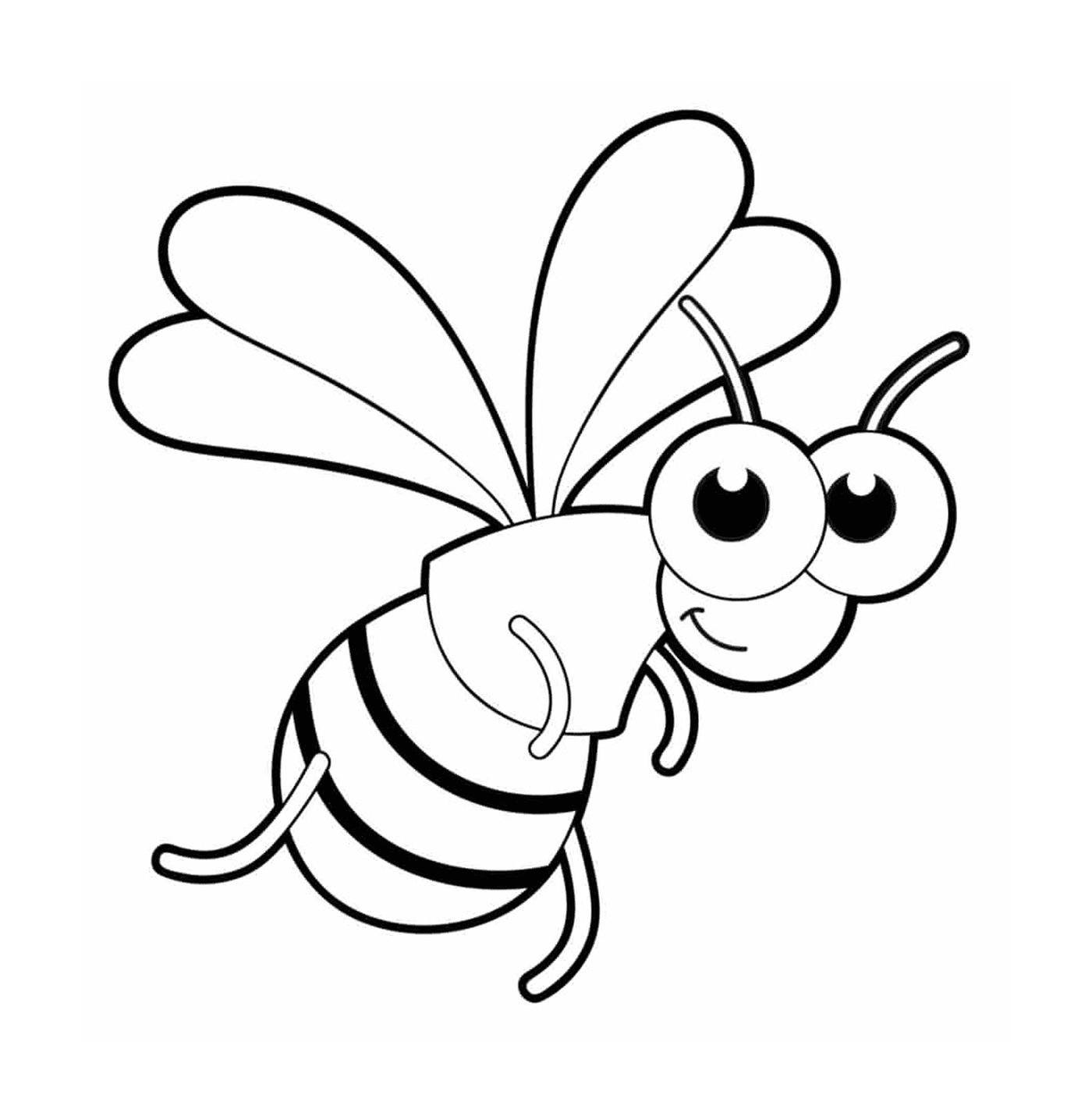 coloriage abeille consommation de pollen et de nectar