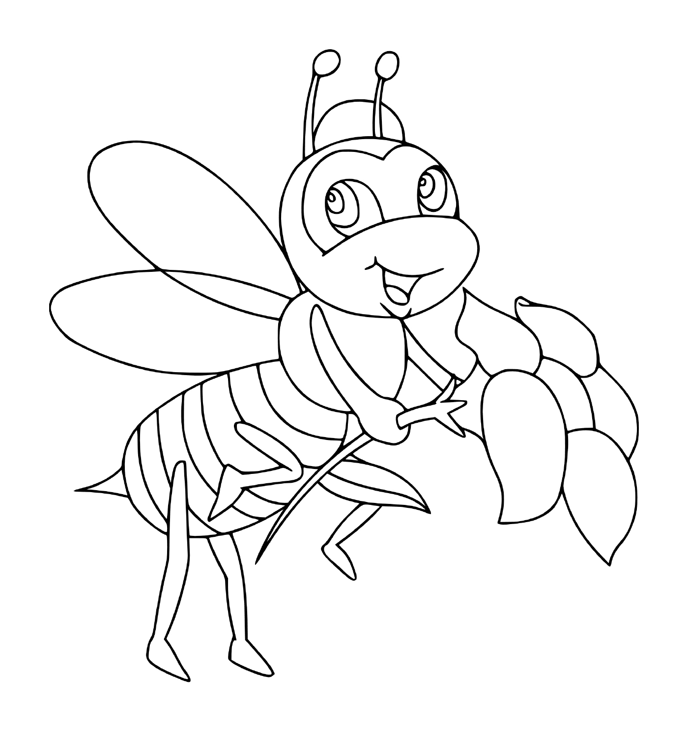 coloriage la reine abeille sociale