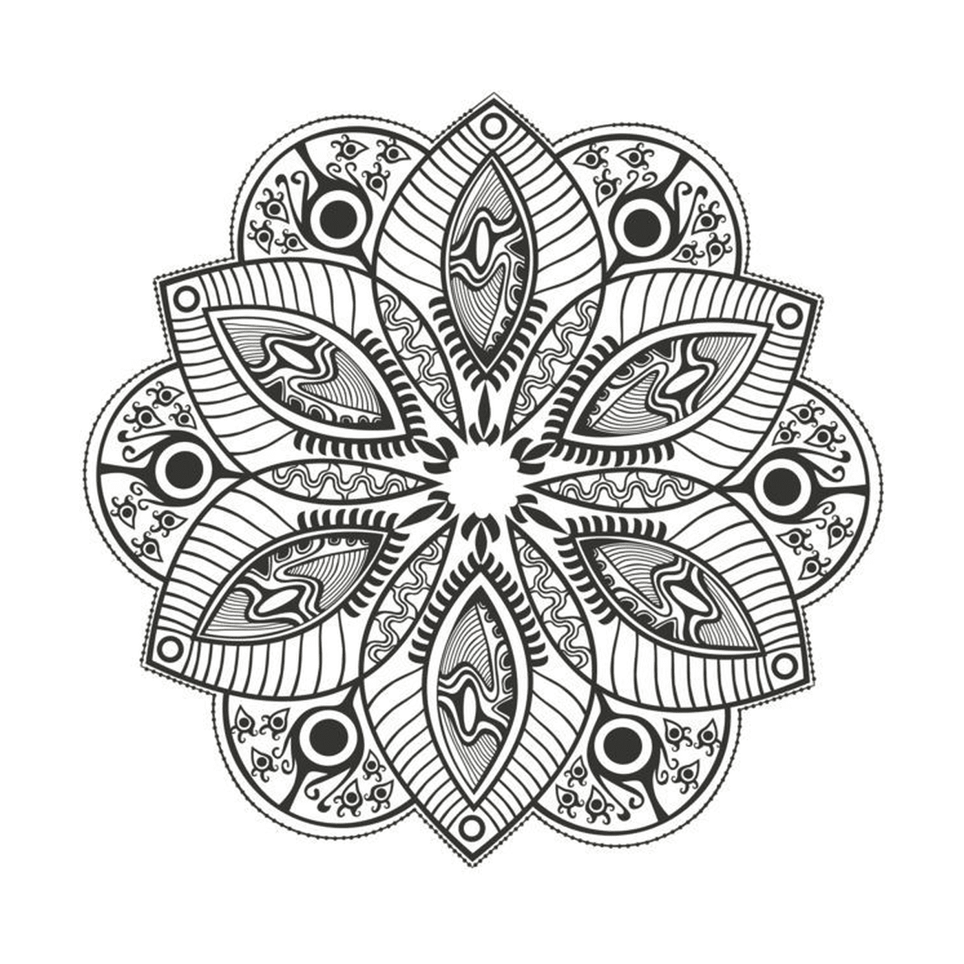 coloriage mandala fleur originale par markovka